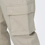 Pantalones Only&Sons Cargo Cam Silver Lining - ECRU