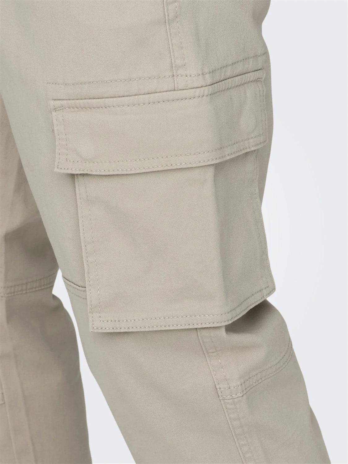 Pantalones Only&Sons Cargo Cam Silver Lining - ECRU