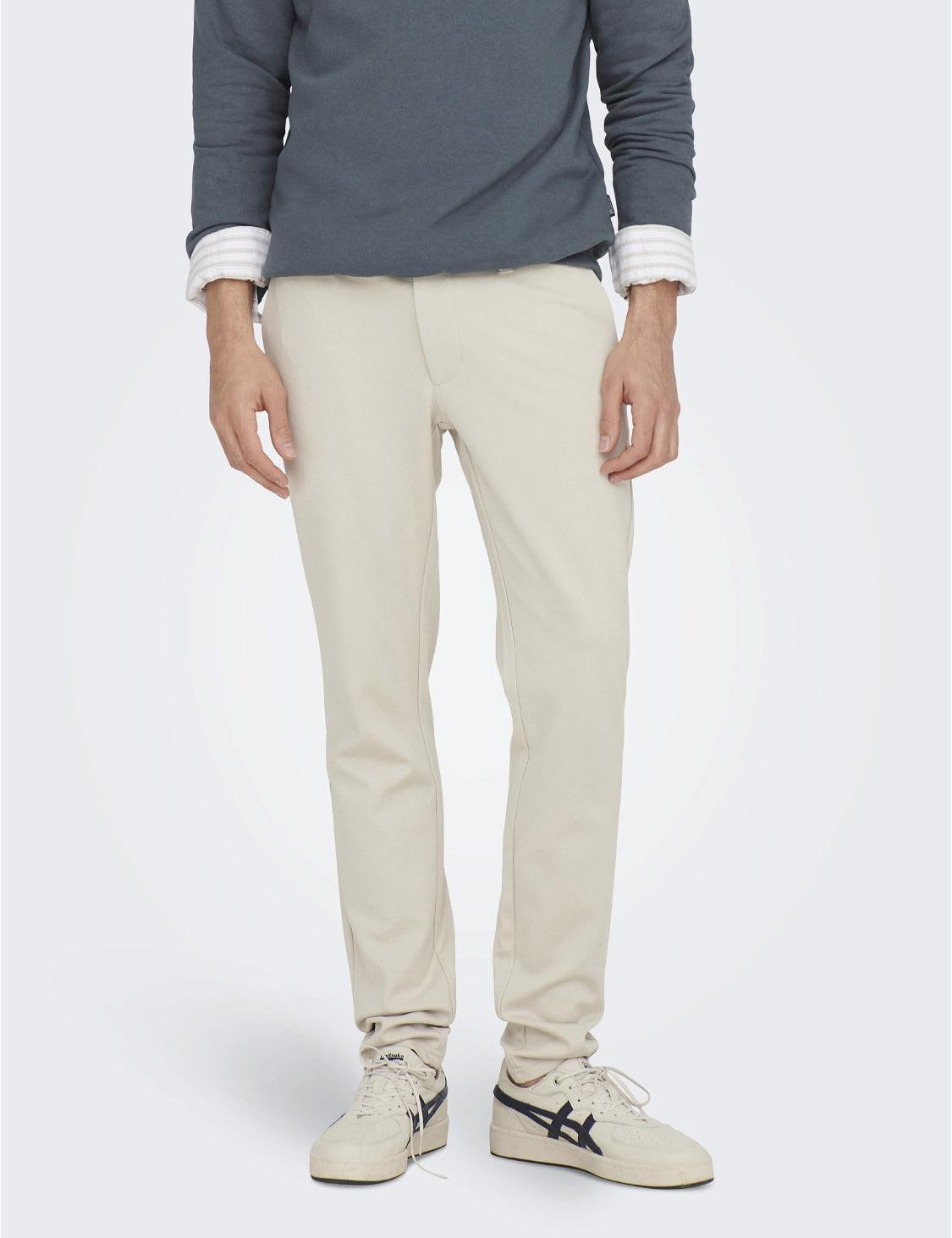 Pantalones Only&Sons Mark Tejido Jogger Beige Moonstruck - ECRU