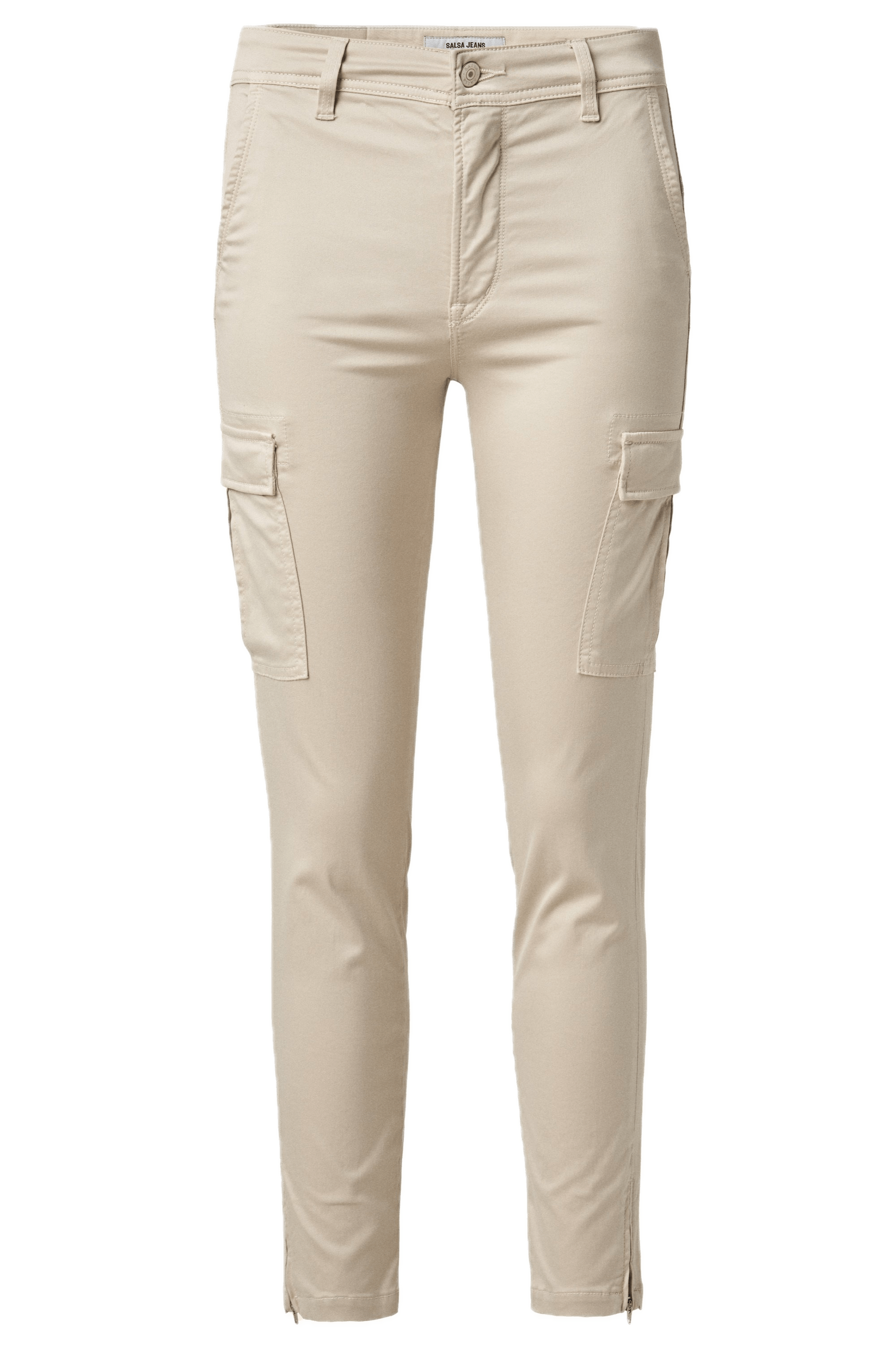 Pantalones Salsa Jeans Push In Faith Cargo Pearl - ECRU