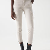 Pantalones Salsa Jeans Push In Faith Cargo Pearl - ECRU