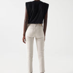 Pantalones Salsa Jeans Push In Faith Cargo Pearl - ECRU