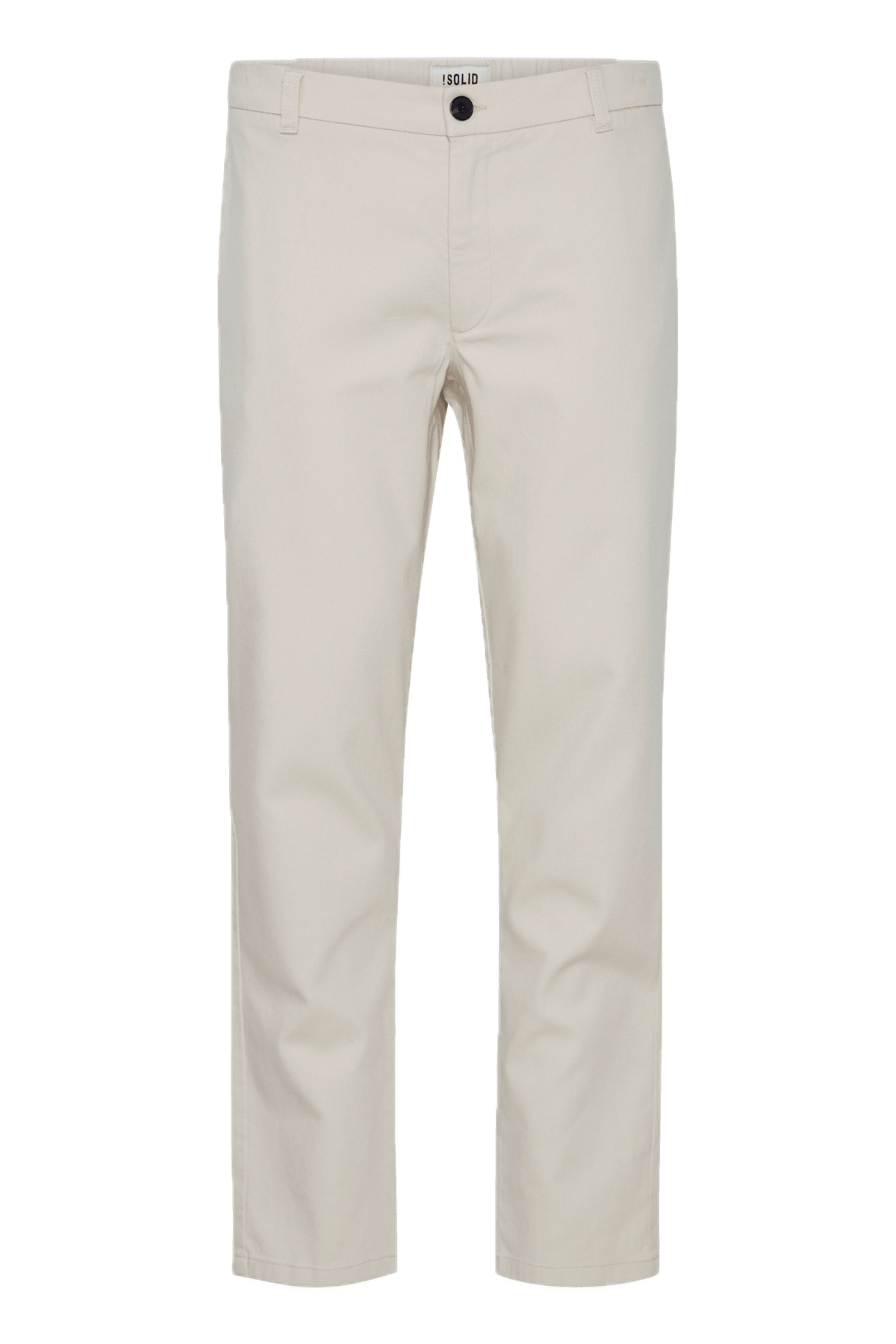 Pantalones !Solid Filip Structure Elastic Oatmeal - ECRU