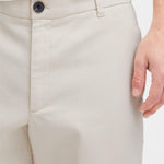 Pantalones !Solid Filip Structure Elastic Oatmeal - ECRU