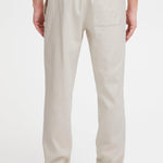 Pantalones !Solid Filip Structure Elastic Oatmeal - ECRU