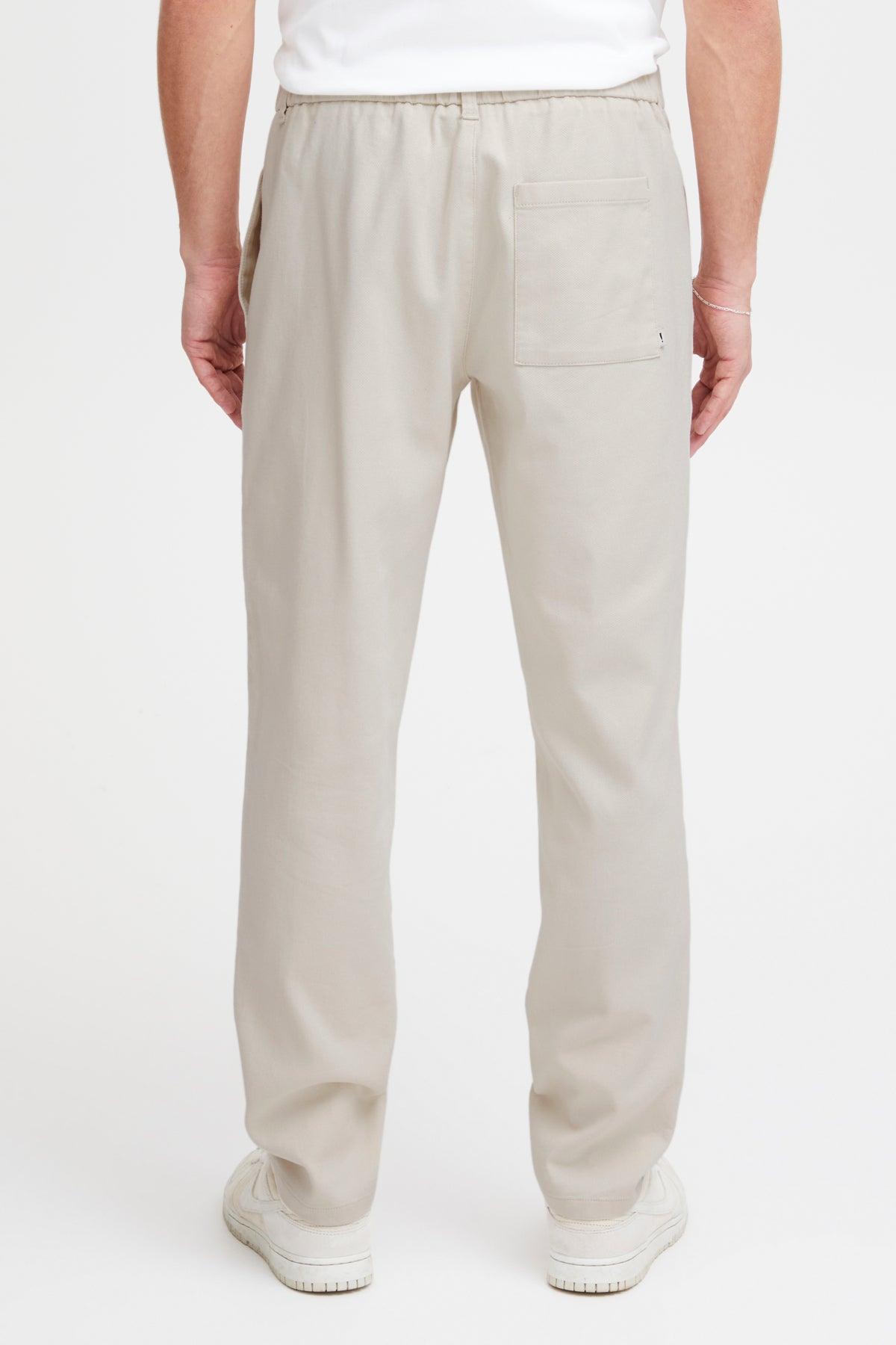 Pantalones !Solid Filip Structure Elastic Oatmeal - ECRU