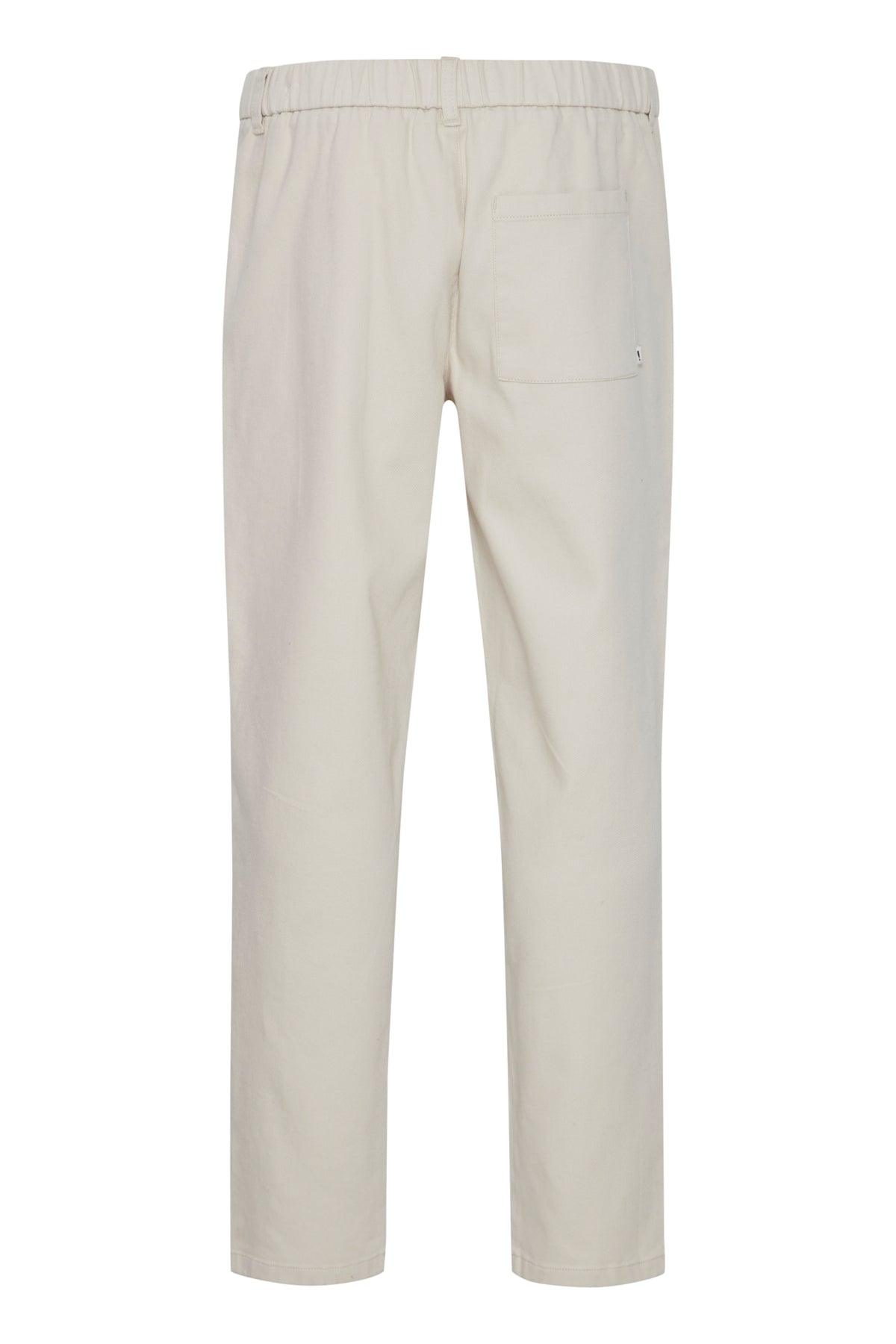 Pantalones !Solid Filip Structure Elastic Oatmeal - ECRU