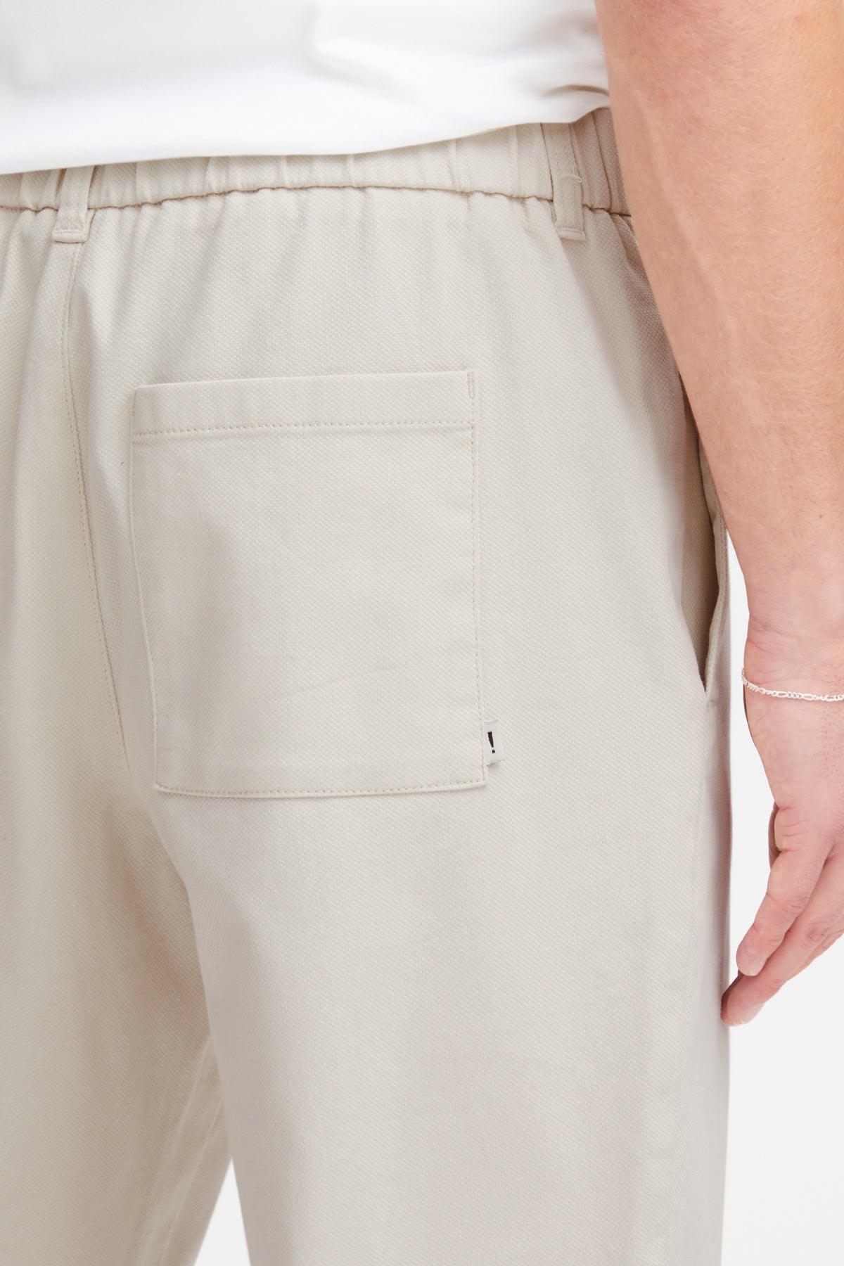 Pantalones !Solid Filip Structure Elastic Oatmeal - ECRU