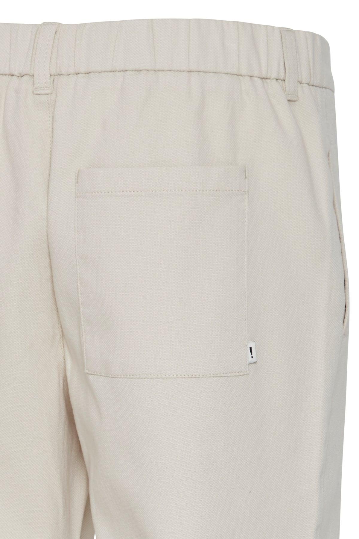 Pantalones !Solid Filip Structure Elastic Oatmeal - ECRU