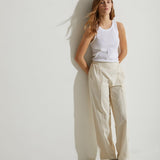 Pantalones Yerse Jena Punto Natural - ECRU