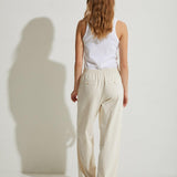 Pantalones Yerse Jena Punto Natural - ECRU