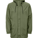 Parka Only&Sons Hall Softshell Oliva - ECRU