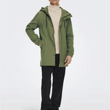 Parka Only&Sons Hall Softshell Oliva - ECRU