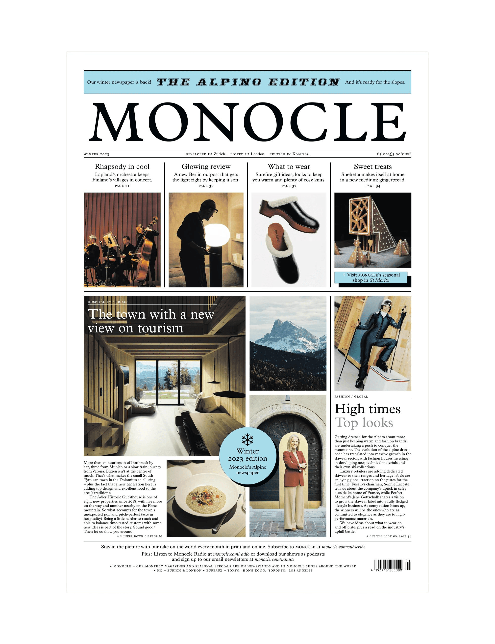 Periódico Monocle The Alpino Edition 2023 - ECRU