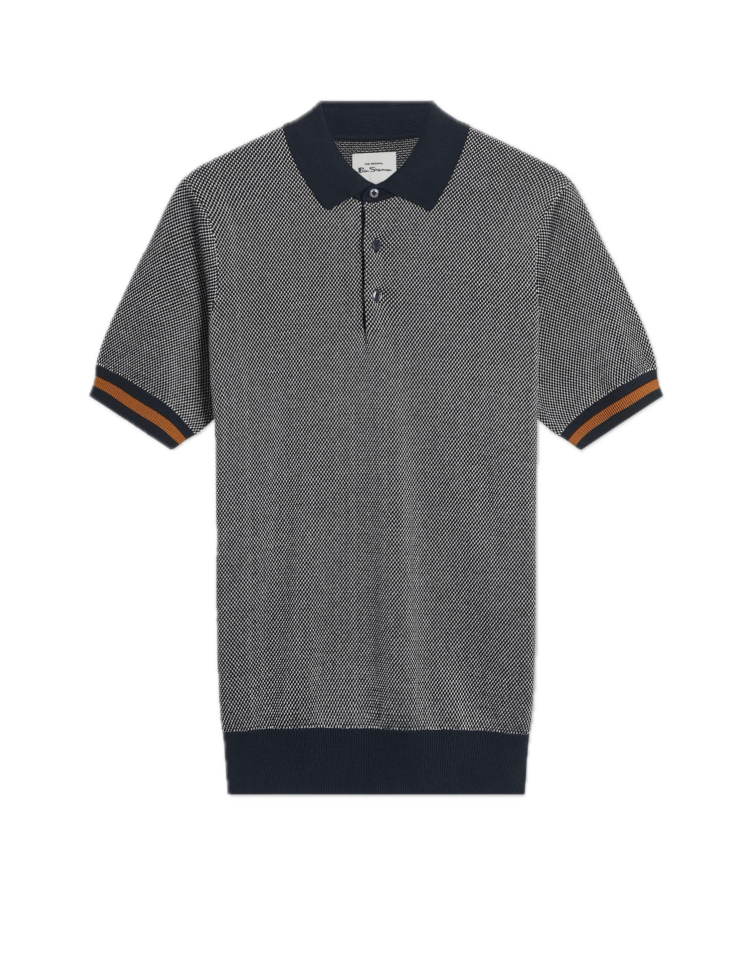 Polo Ben Sherman de Punto Texturizado Dark Navy - ECRU