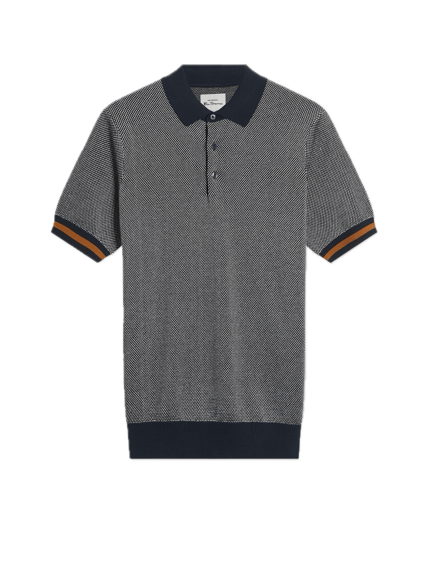 Polo Ben Sherman de Punto Texturizado Dark Navy - ECRU