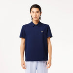 Polo de Hombre Lacoste Regular Fit en Algodón Stretch Ecológico Azul Marino - ECRU