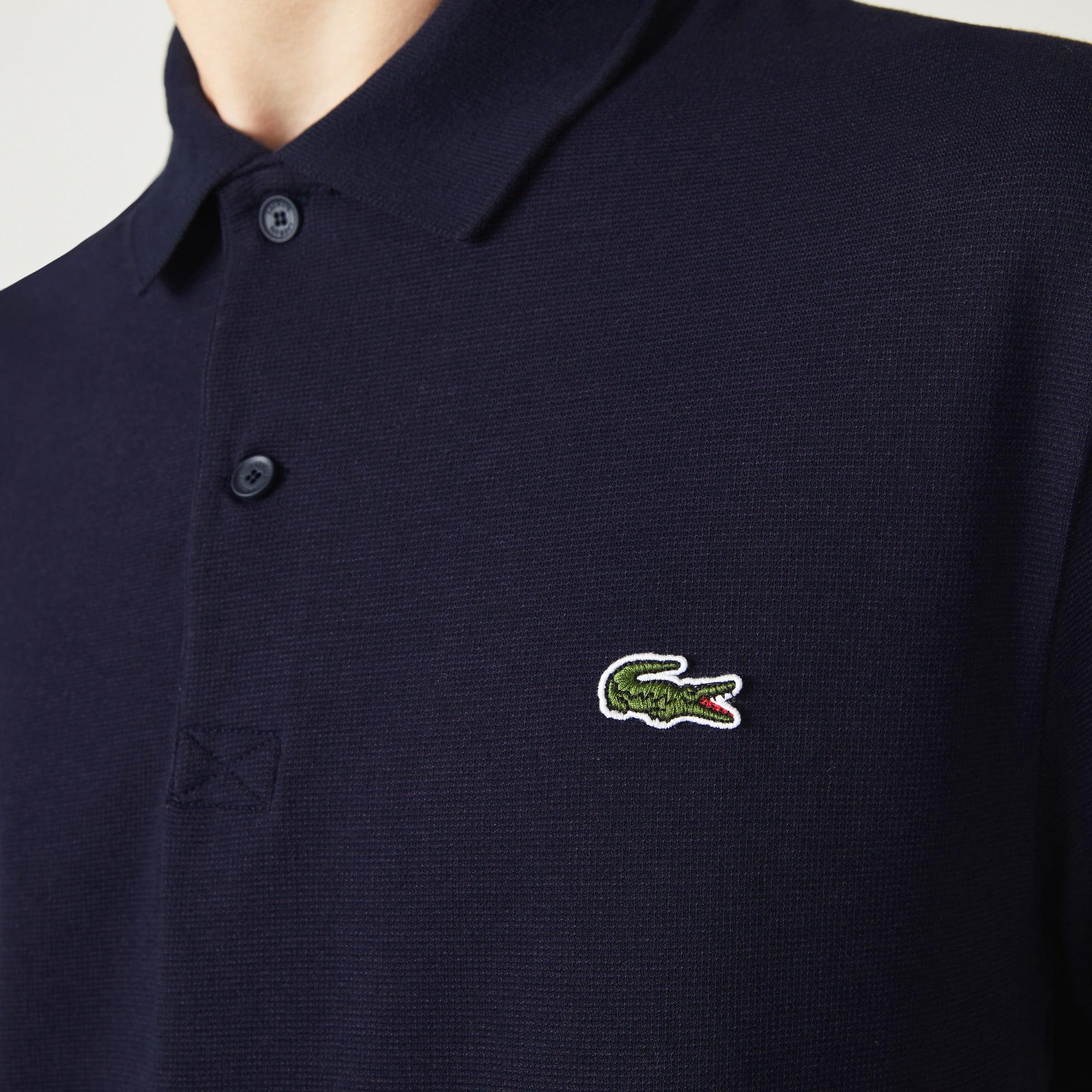 Polo de Hombre Lacoste Regular Fit en Algodón Stretch Ecológico Azul Marino - ECRU