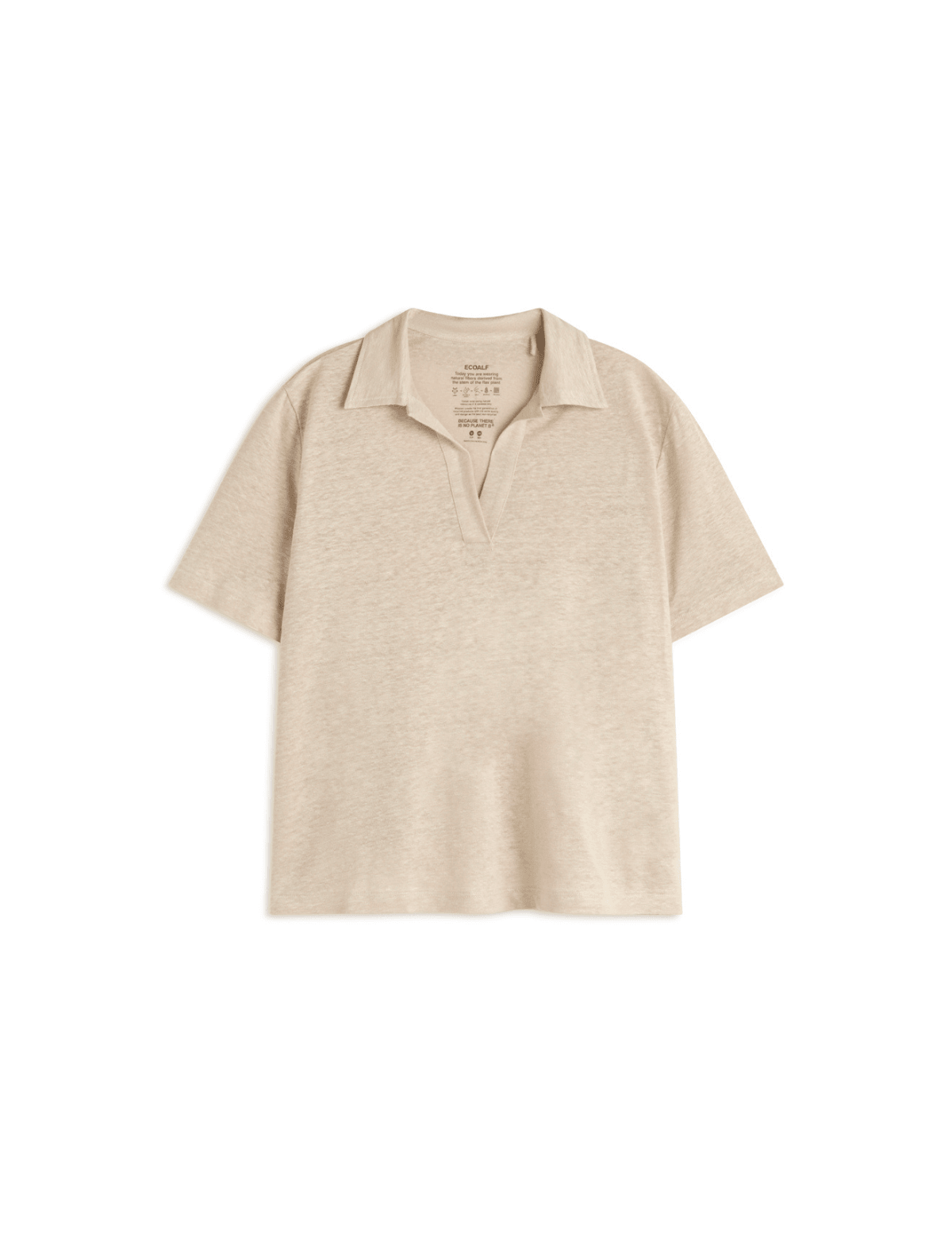 Polo ECOALF de Lino Troms White Sand - ECRU