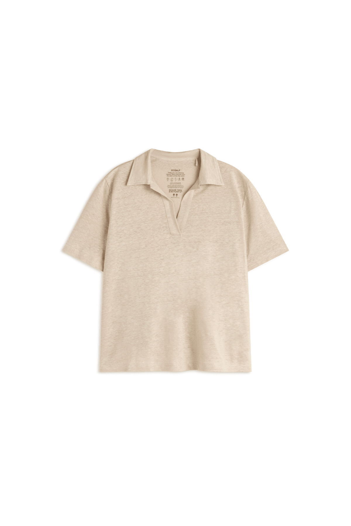 Polo ECOALF de Lino Troms White Sand - ECRU