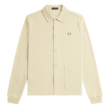 Polo Fred Perry de punto y manga larga con botones - ECRU