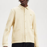 Polo Fred Perry de punto y manga larga con botones - ECRU