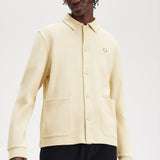 Polo Fred Perry de punto y manga larga con botones - ECRU