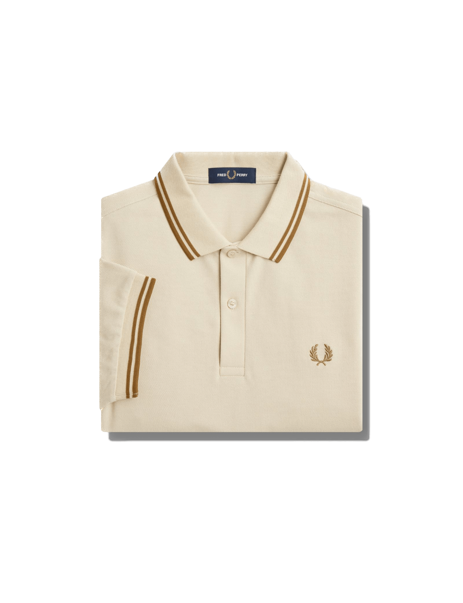 Polo Fred Perry M3600 Avena Caramelo Oscuro - ECRU