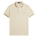 Polo Fred Perry M3600 Avena Caramelo Oscuro - ECRU