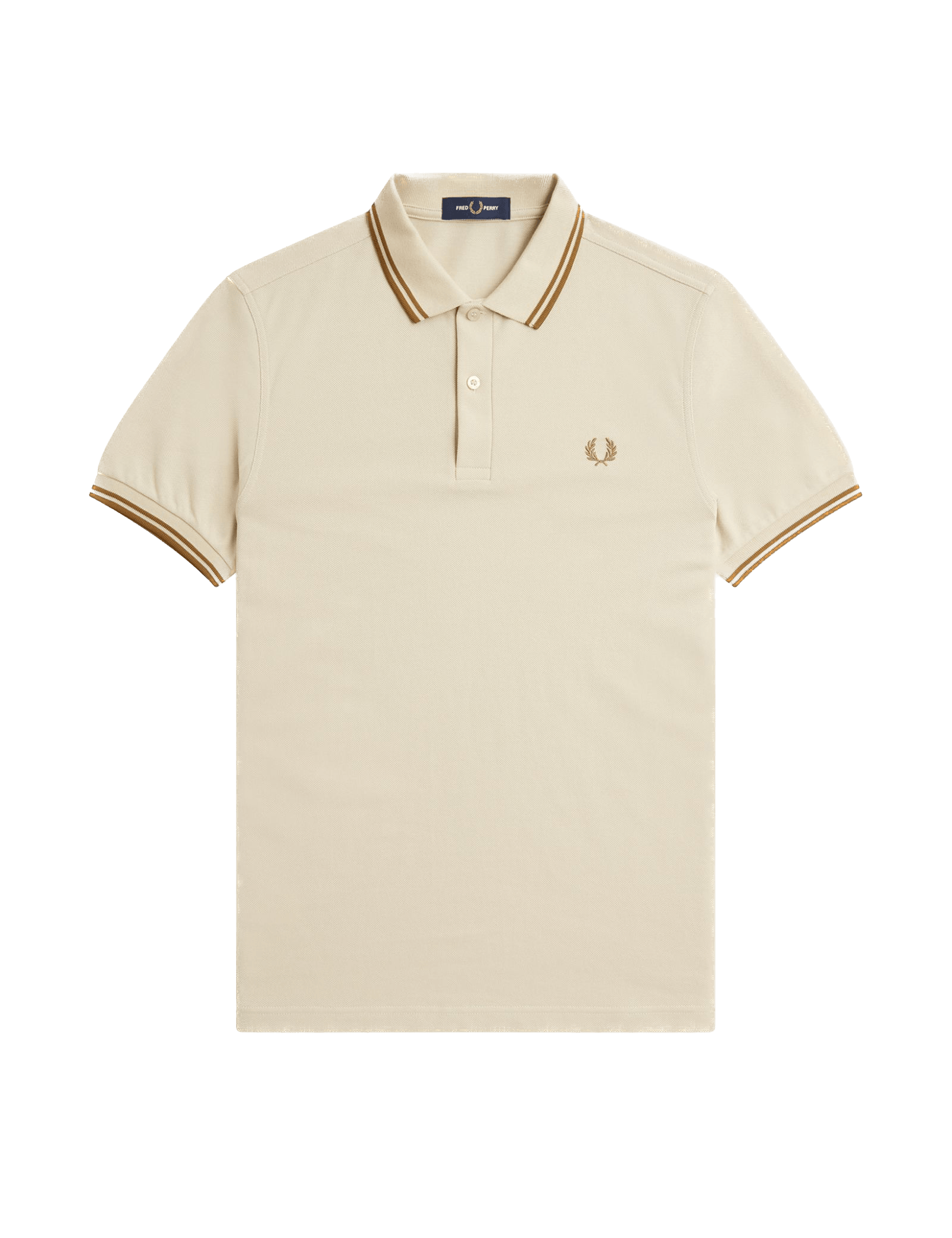 Polo Fred Perry M3600 Avena Caramelo Oscuro - ECRU