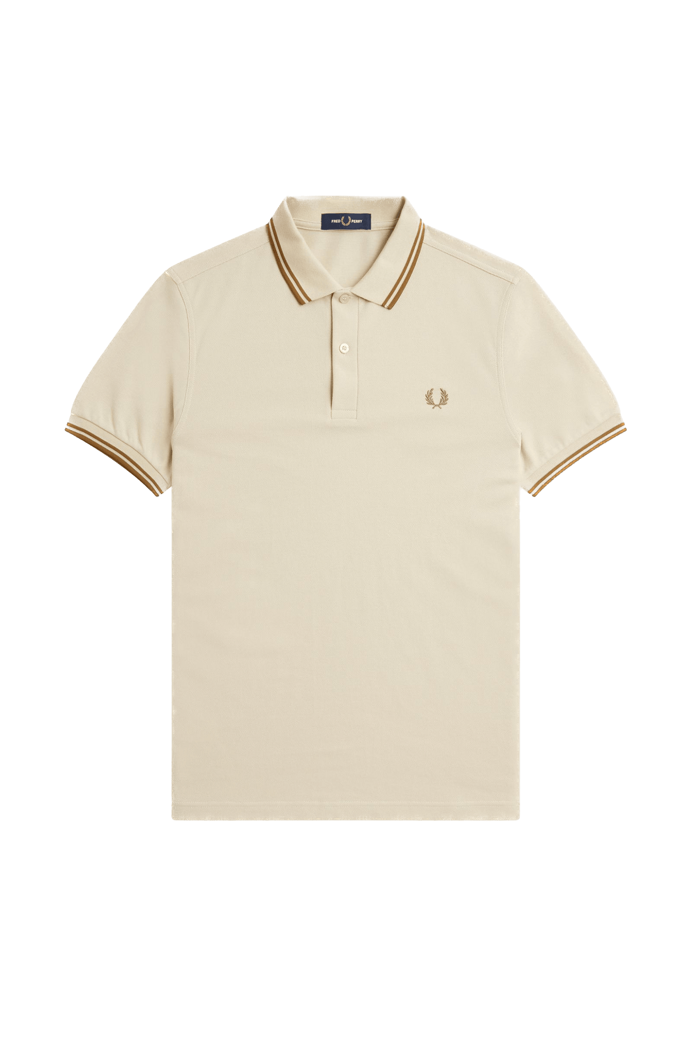 Polo Fred Perry M3600 Avena Caramelo Oscuro - ECRU