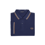 Polo Fred Perry M3600 Azul marino francés Alga marina Óxido claro - ECRU