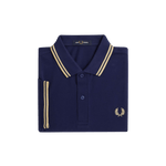 Polo Fred Perry M3600 Azul Marino Francés Helado - ECRU