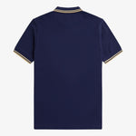 Polo Fred Perry M3600 Azul Marino Francés Helado - ECRU