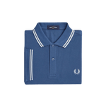 Polo Fred Perry M3600 Azul Medianoche Crudo Hielo Claro - ECRU