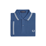 Polo Fred Perry M3600 Azul Medianoche Crudo Hielo Claro - ECRU