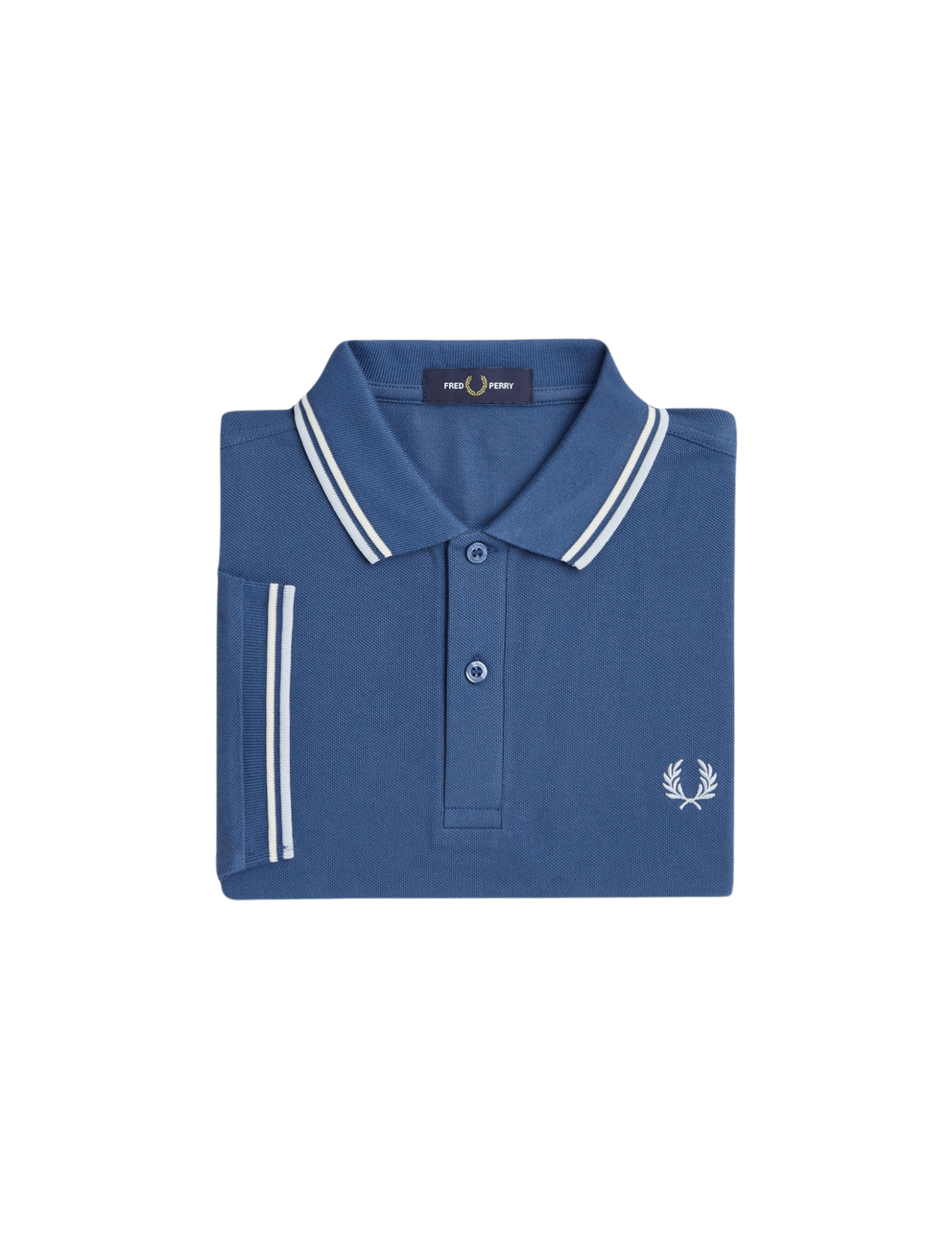 Polo Fred Perry M3600 Azul Medianoche Crudo Hielo Claro - ECRU