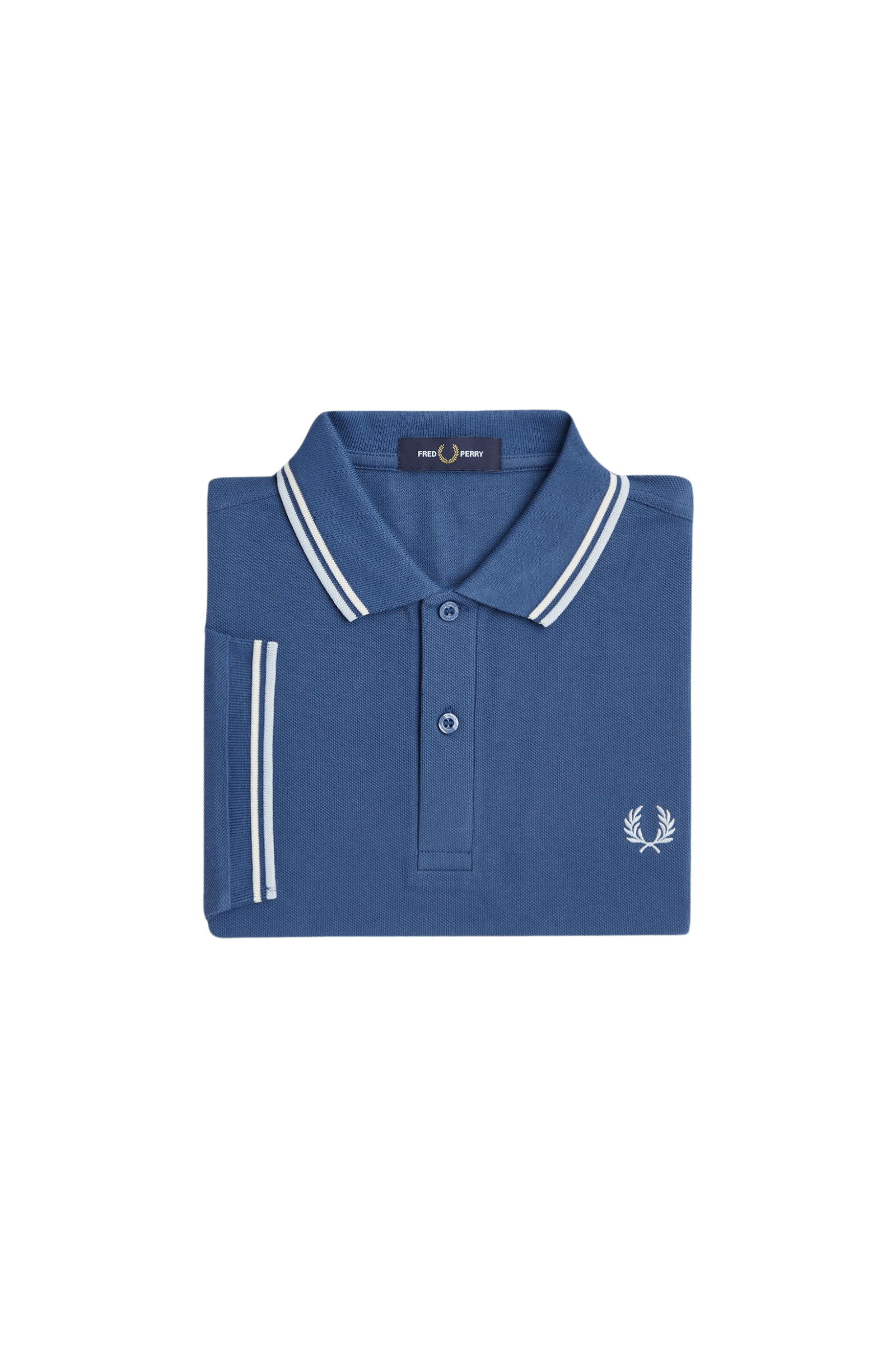 Polo Fred Perry M3600 Azul Medianoche Crudo Hielo Claro - ECRU