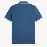 Polo Fred Perry M3600 Azul Medianoche Crudo Hielo Claro - ECRU