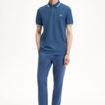 Polo Fred Perry M3600 Azul Medianoche Crudo Hielo Claro - ECRU