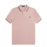 Polo Fred Perry M3600 Rosa empolvado Piedra sombreado Rojo oscuro - ECRU