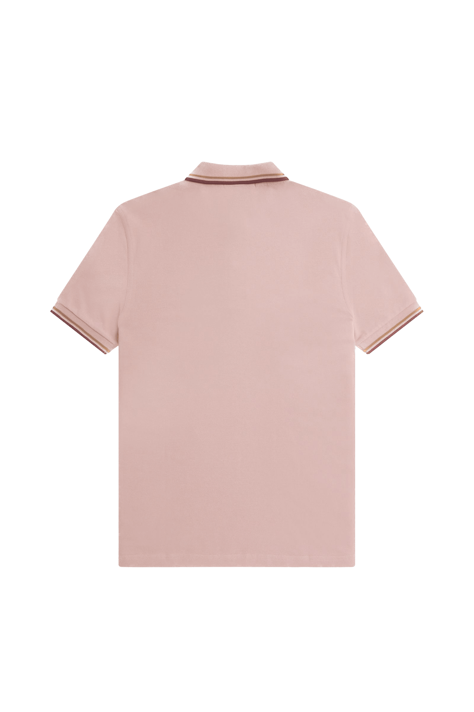 Polo Fred Perry M3600 Rosa empolvado Piedra sombreado Rojo oscuro - ECRU