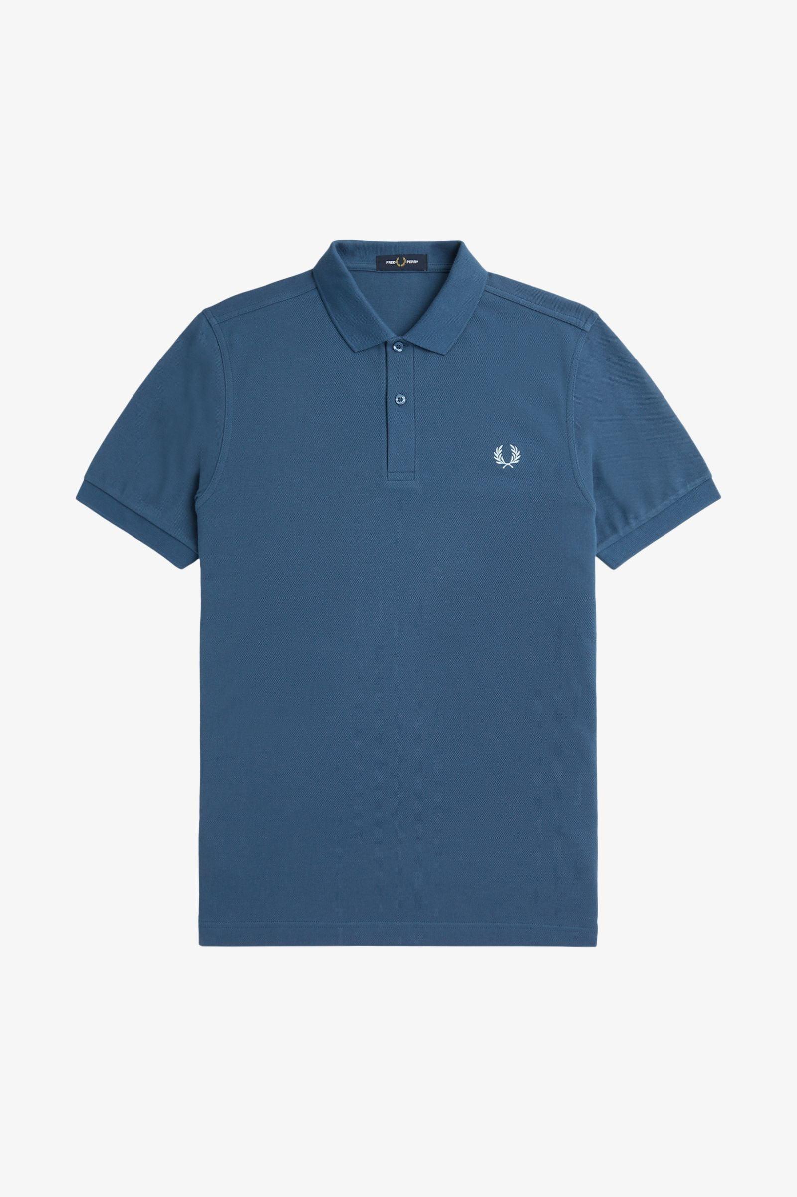 Polo Fred Perry M6000 Azul Medianoche Hielo Claro - ECRU