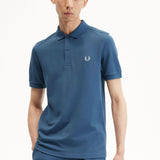 Polo Fred Perry M6000 Azul Medianoche Hielo Claro - ECRU