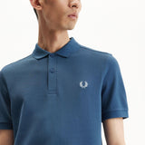 Polo Fred Perry M6000 Azul Medianoche Hielo Claro - ECRU