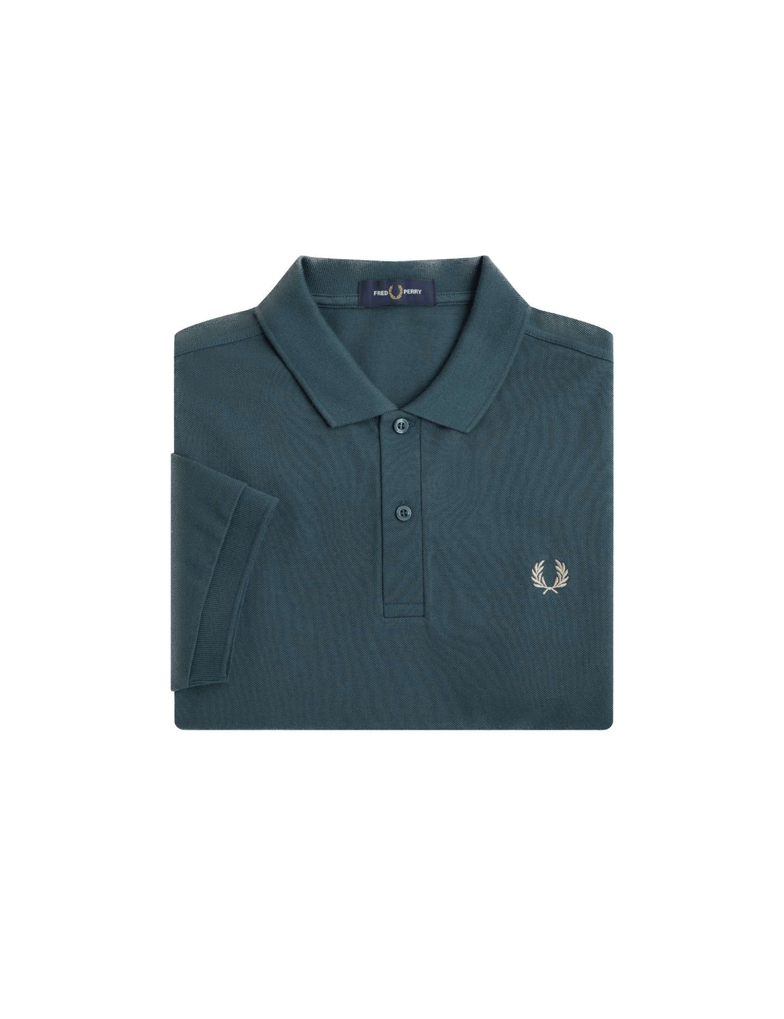 Polo Fred Perry M6000 Azul Petróleo Ostra Claro - ECRU