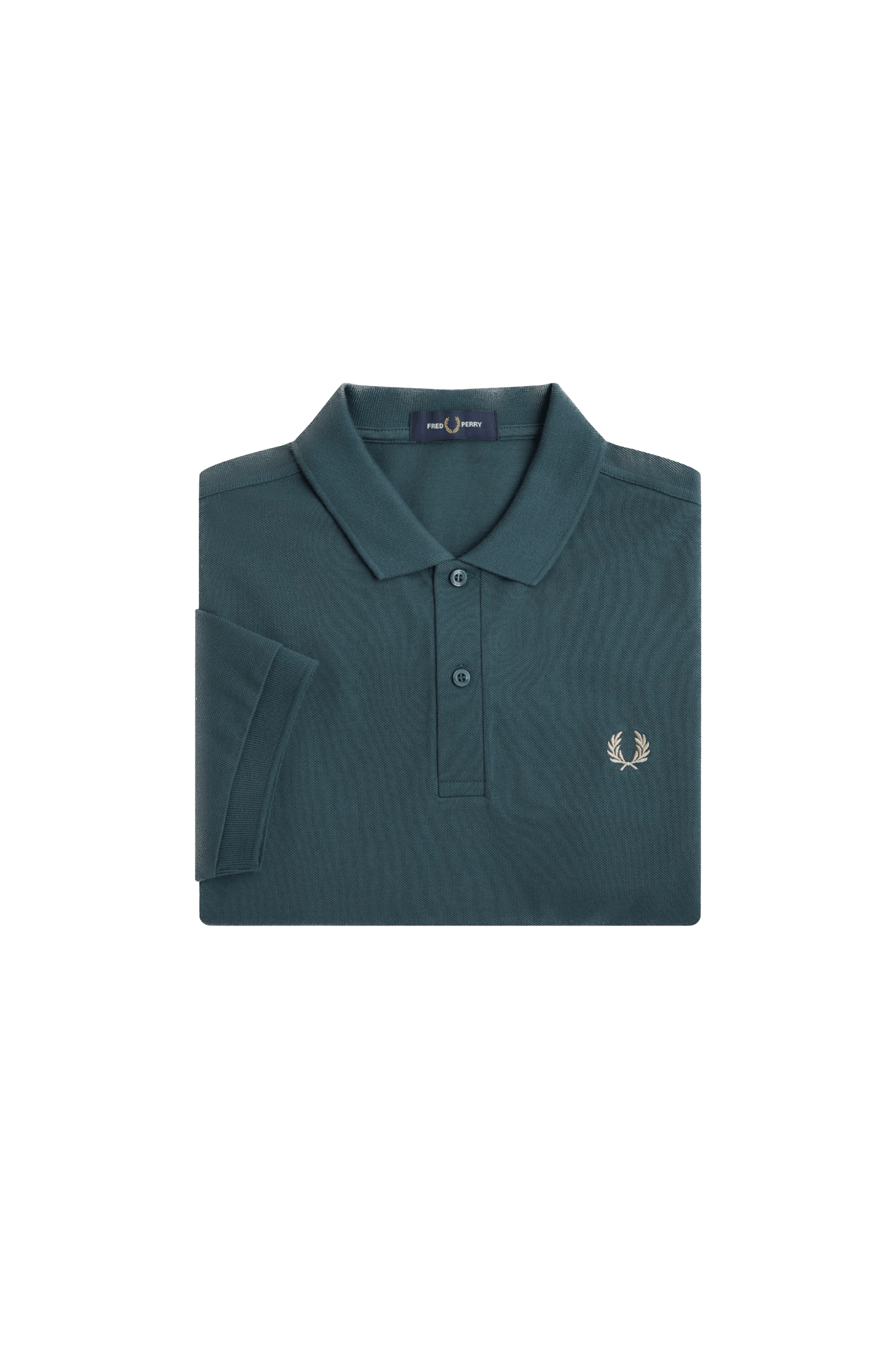 Polo Fred Perry M6000 Azul Petróleo Ostra Claro - ECRU