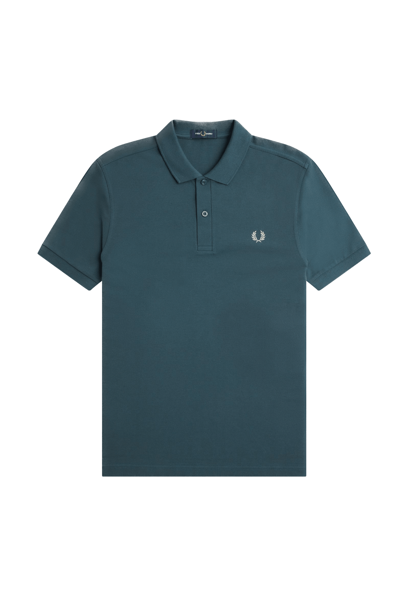 Polo Fred Perry M6000 Azul Petróleo Ostra Claro - ECRU