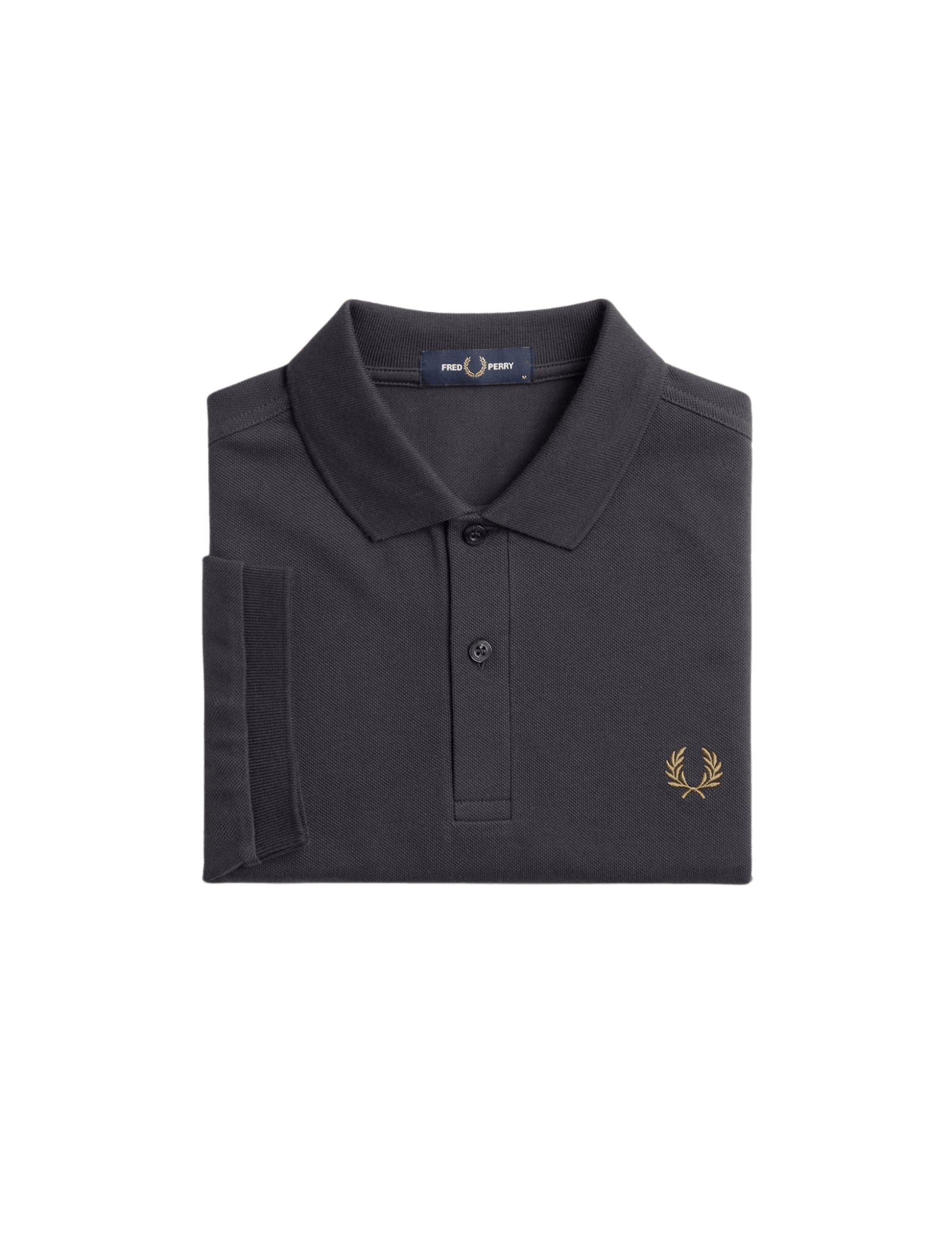 Polo Fred Perry M6000 Gris Ancla Caramelo Oscuro - ECRU