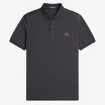 Polo Fred Perry M6000 Gris Ancla Caramelo Oscuro - ECRU